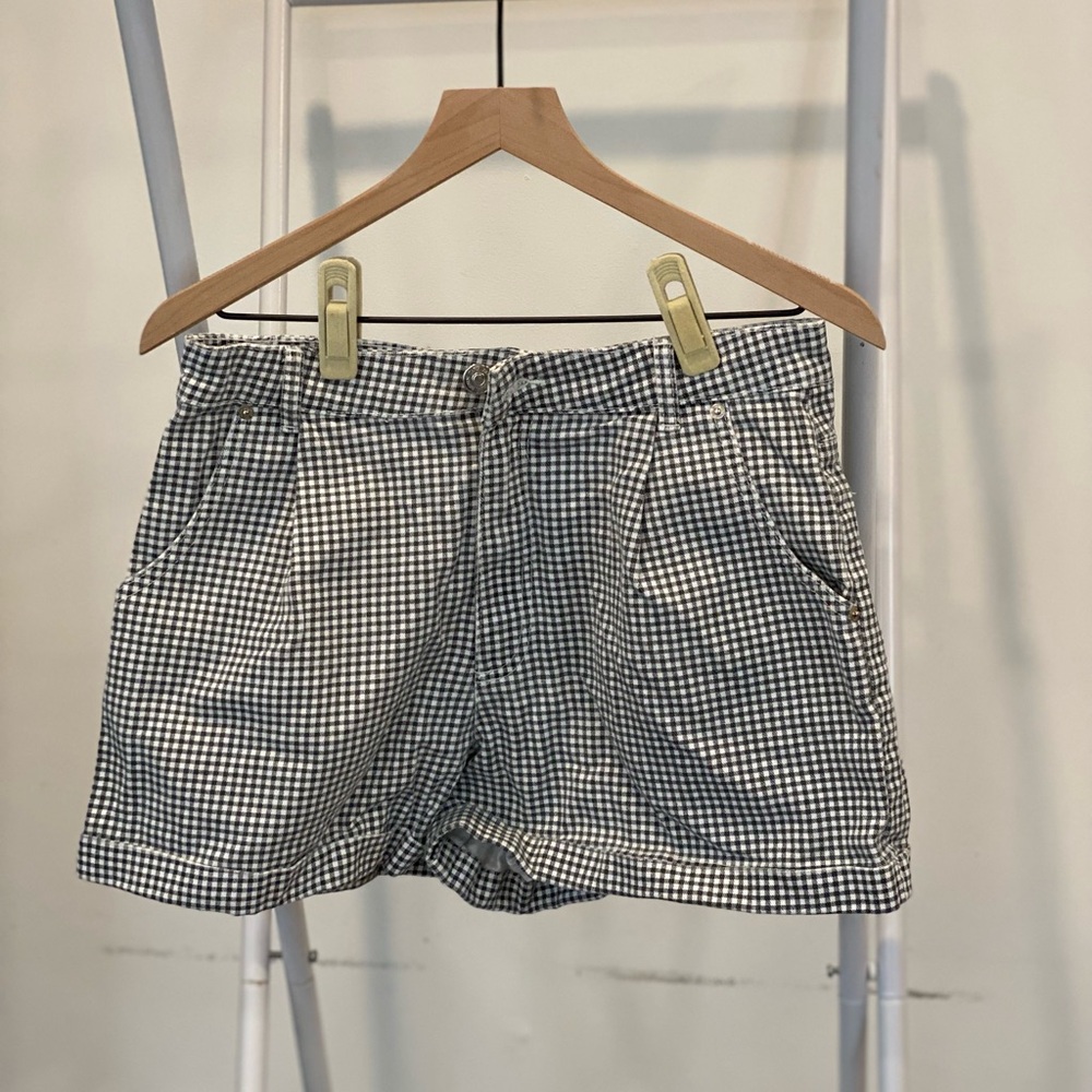 Zara Black and White Gingham Women's Shorts